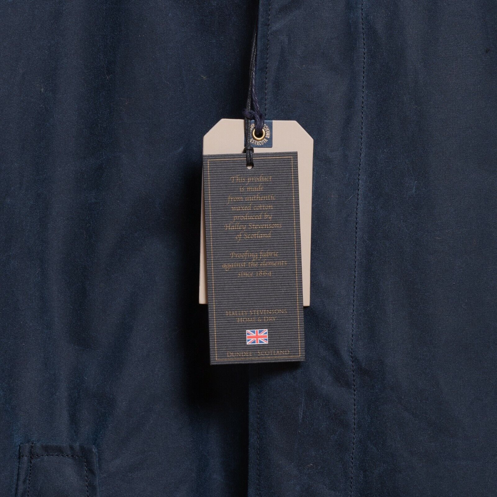 720$ BARACUTA G10 Winter Trench Coat Navy Wax Cotton by Stevensons of Scotland