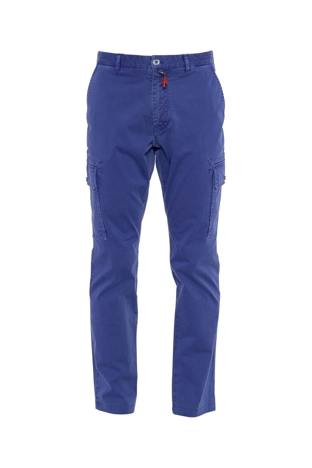 690$ ISAIA NAPOLI Blue Cargo Trousers Pant Cotton 32 US / 48 EU Slim Fit