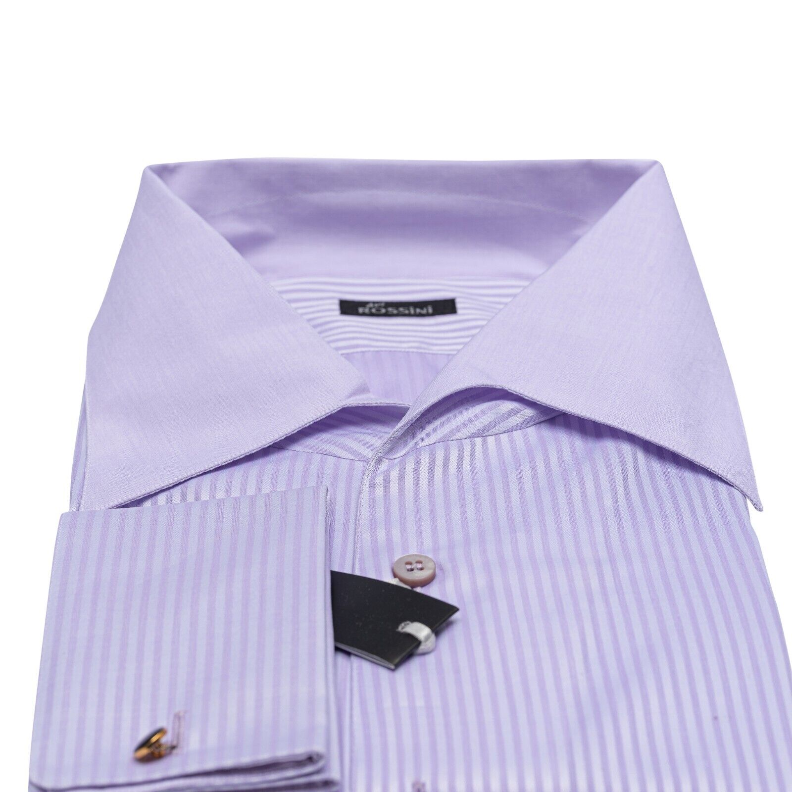 690$ GERLIN X AVI ROSSINI Shirt Lilac Jacquard ALUMO Cotton ZILLI
