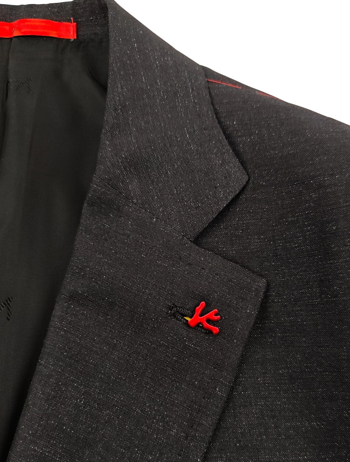 $6200 ISAIA NAPOLI Dark Gray Hand-Sewn Suit Wool Linen 40 US / 50 EU 7R