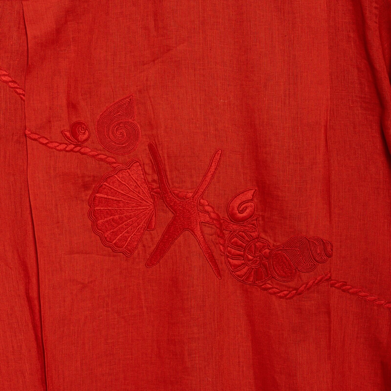950$ LUXURY GERLIN Shirt "CORAL" Red 100% IRISH Linen 15.75 - 40