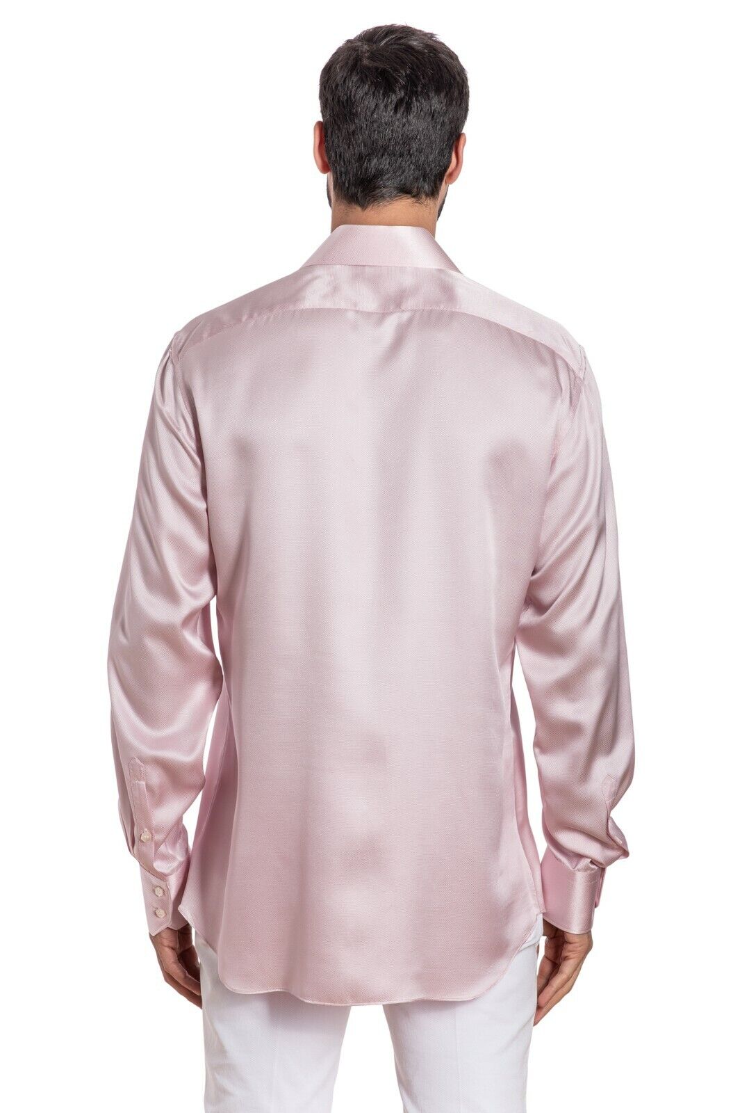 ITALIAN LUXURY 1400$ GERLIN Shirt 100% Silk Pink ZILLI