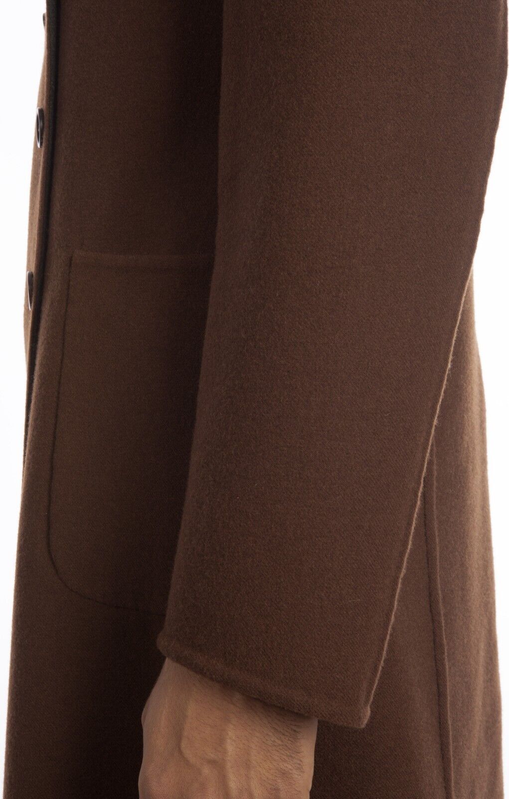 $2640 BELVEST REVERSIBLE Brown / Green Wool Coat DB 38 US / 48 EU Drop 8R