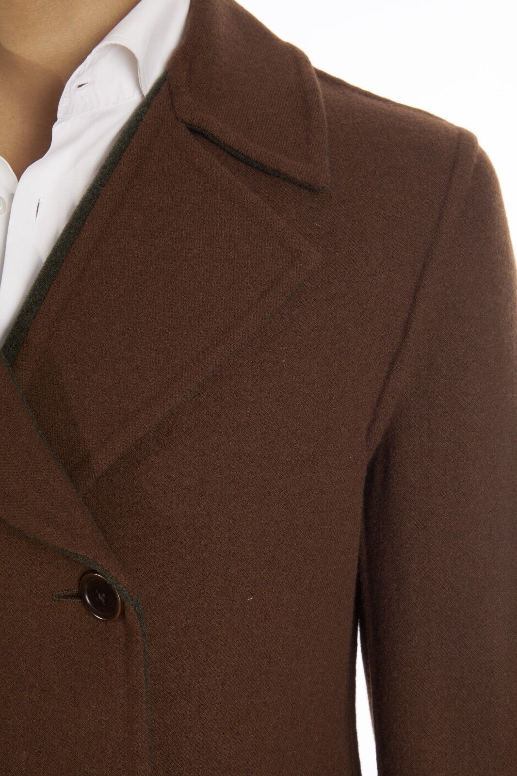$2640 BELVEST REVERSIBLE Brown / Green Wool Coat DB 38 US / 48 EU Drop 8R