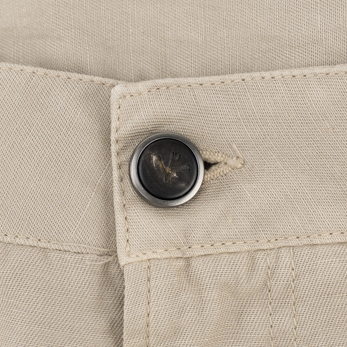725$ ISAIA NAPOLI Beige 5 Pocket Trouser Pant Cotton Linen Regular Fit