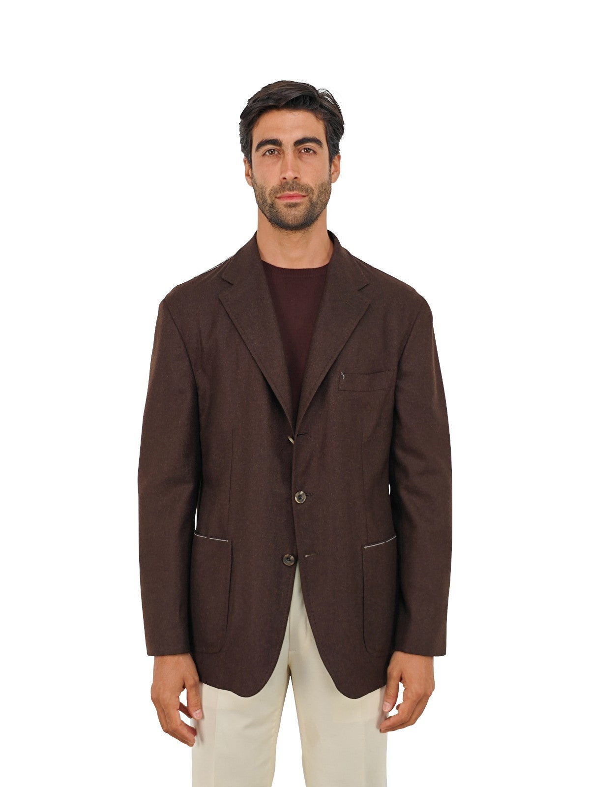 $2200 RUBINACCI NAPOLI Dark Brown Jacket Sport Coat 100% Cashmere 46 US 56 EU