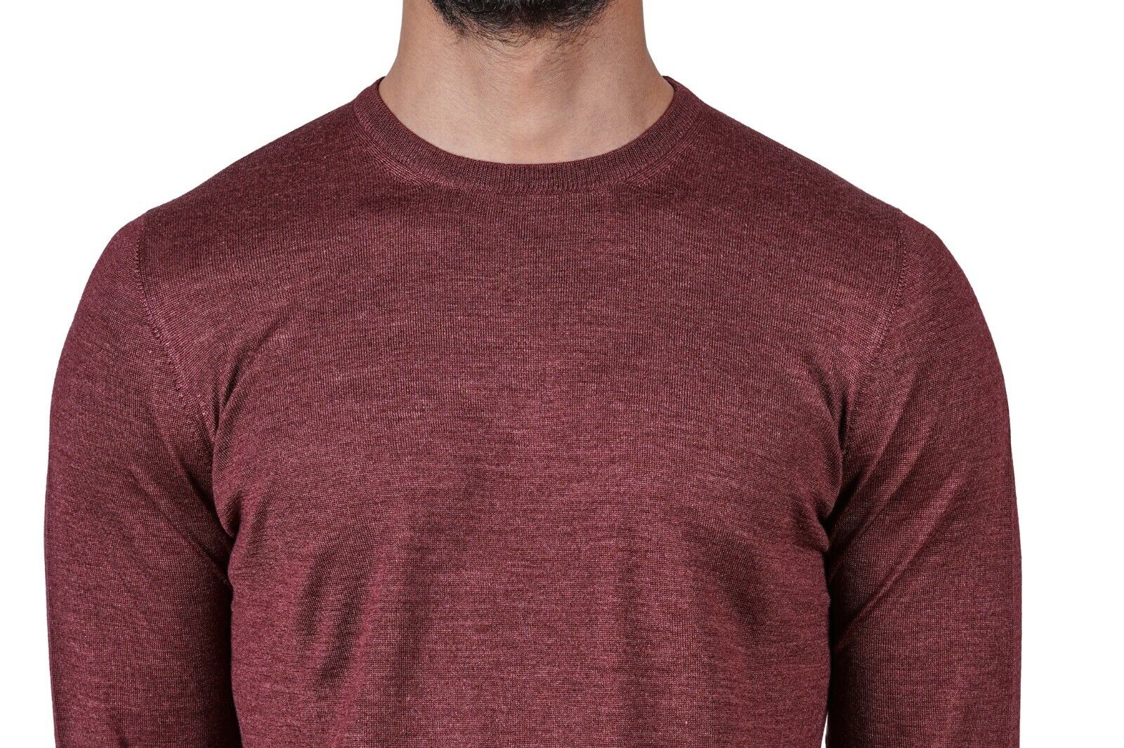 280$ Italian Luxury Knitwear GRAN SASSO Sweater Fine Wool / Silk Wine