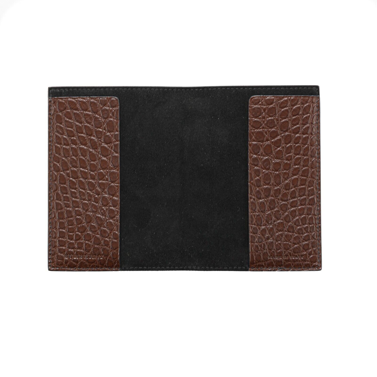 1150$ BURBERRY Genuine Alligator Passport Holder Wallet Flax Brown Unisex