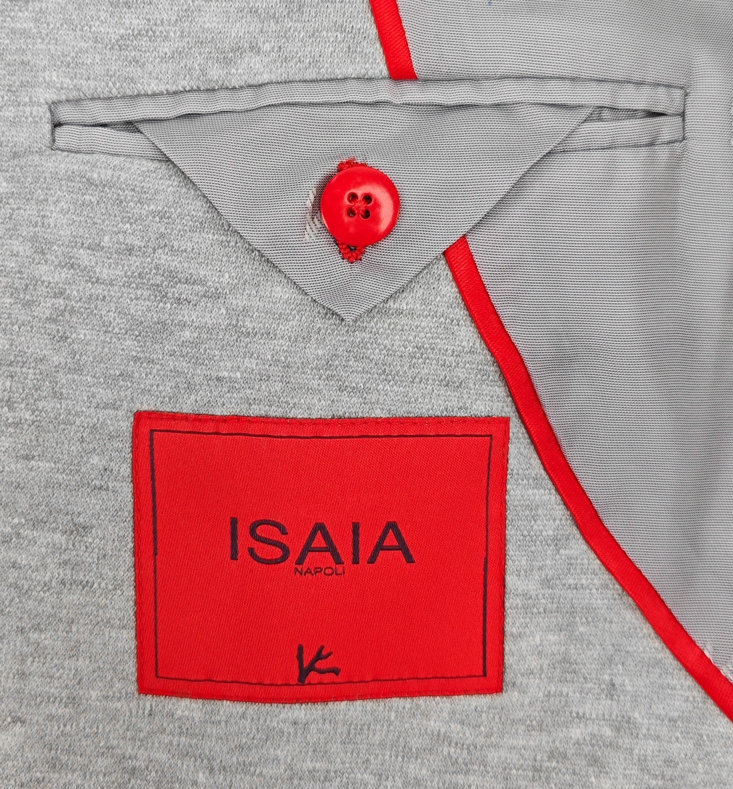 $5690 ISAIA NAPOLI "Capri" Gray Sport Coat Jersey Linen Cotton 46 US / 56 EU 8R