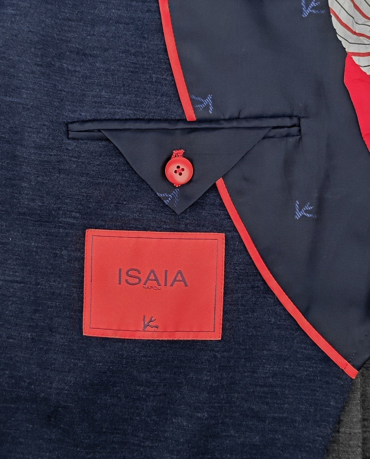 $5490 ISAIA "Capri" Blue Jacket Sport Coat Jersey Wool Comfort 42 US / 52 EU 8L