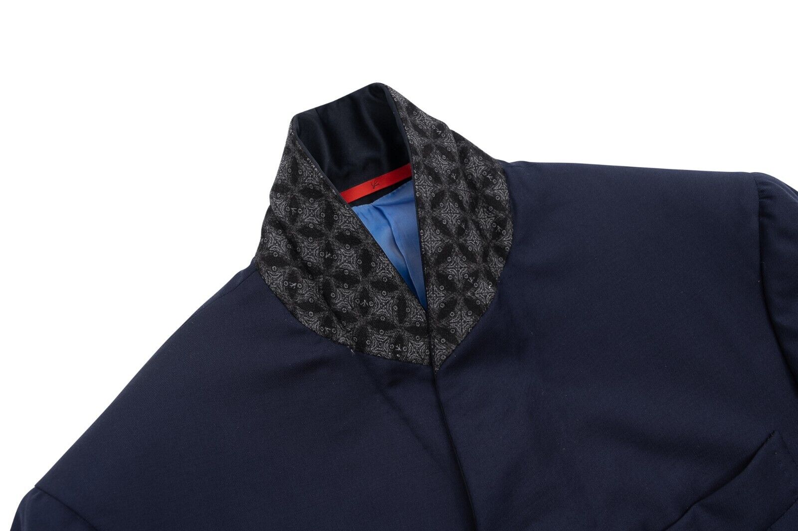 $5200 ISAIA NAPOLI Blue Navy Tuxedo Jacket Shawl Collar Wool 40 US / 50 EU 8R