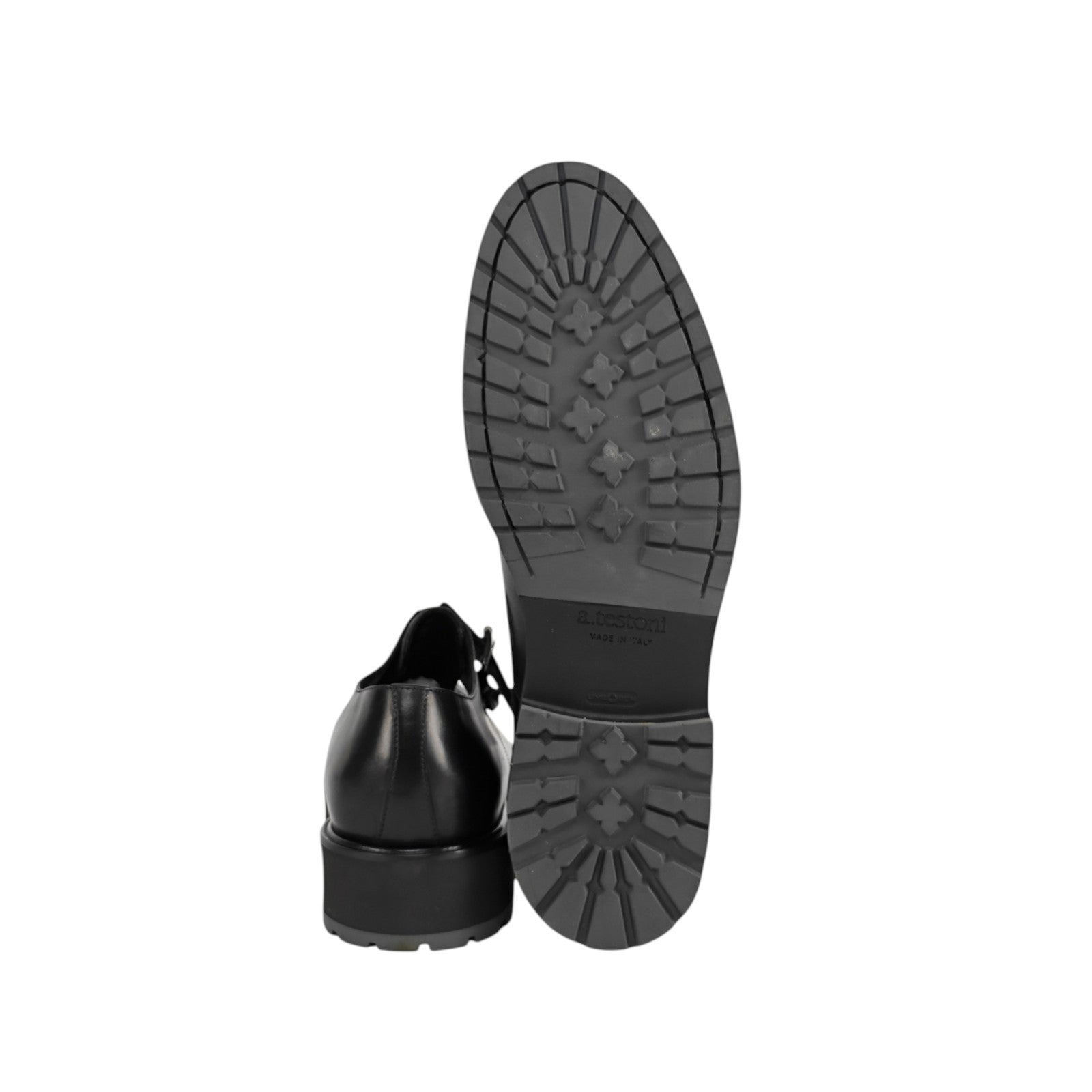 1200$ TESTONI Monk Shoes Buckle Black Lux Calf + Suede 10 UK / 11 US / 44 IT