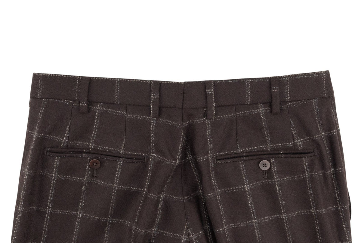 $6600 ISAIA "Gregorio" Dark Brown Hand-Sewn Suit Medium Wool 38 US / 48 EU 7R