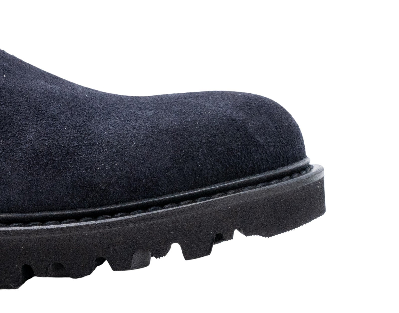 $1150 GIORGIO ARMANI Derby Shoes Lug-Sole blue Navy Suede - Made In Italy
