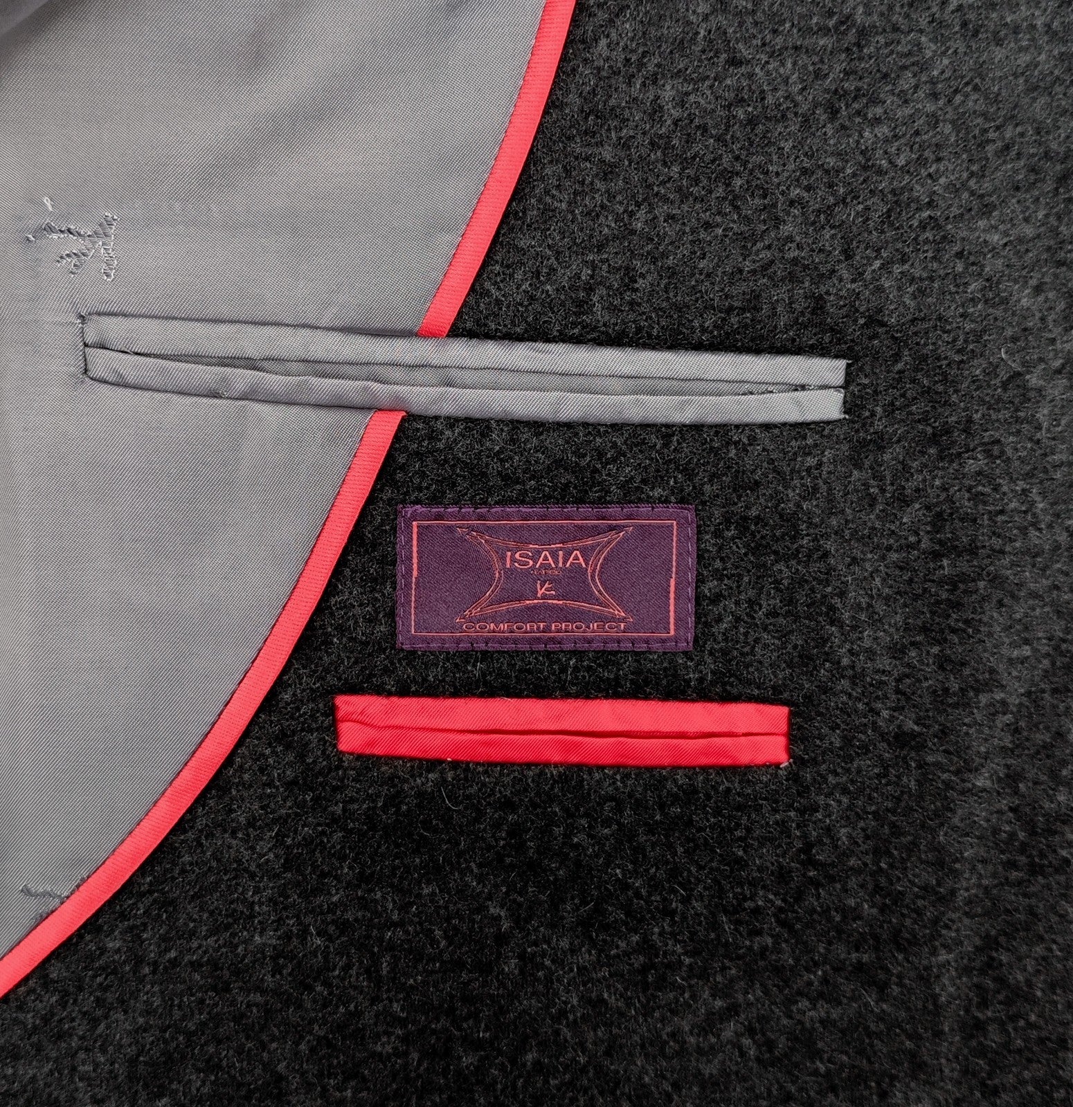 $6850 ISAIA NAPOLI "Capri" Gray Jacket Sport Coat 100% Cashmere 48 US / 58 EU 8R
