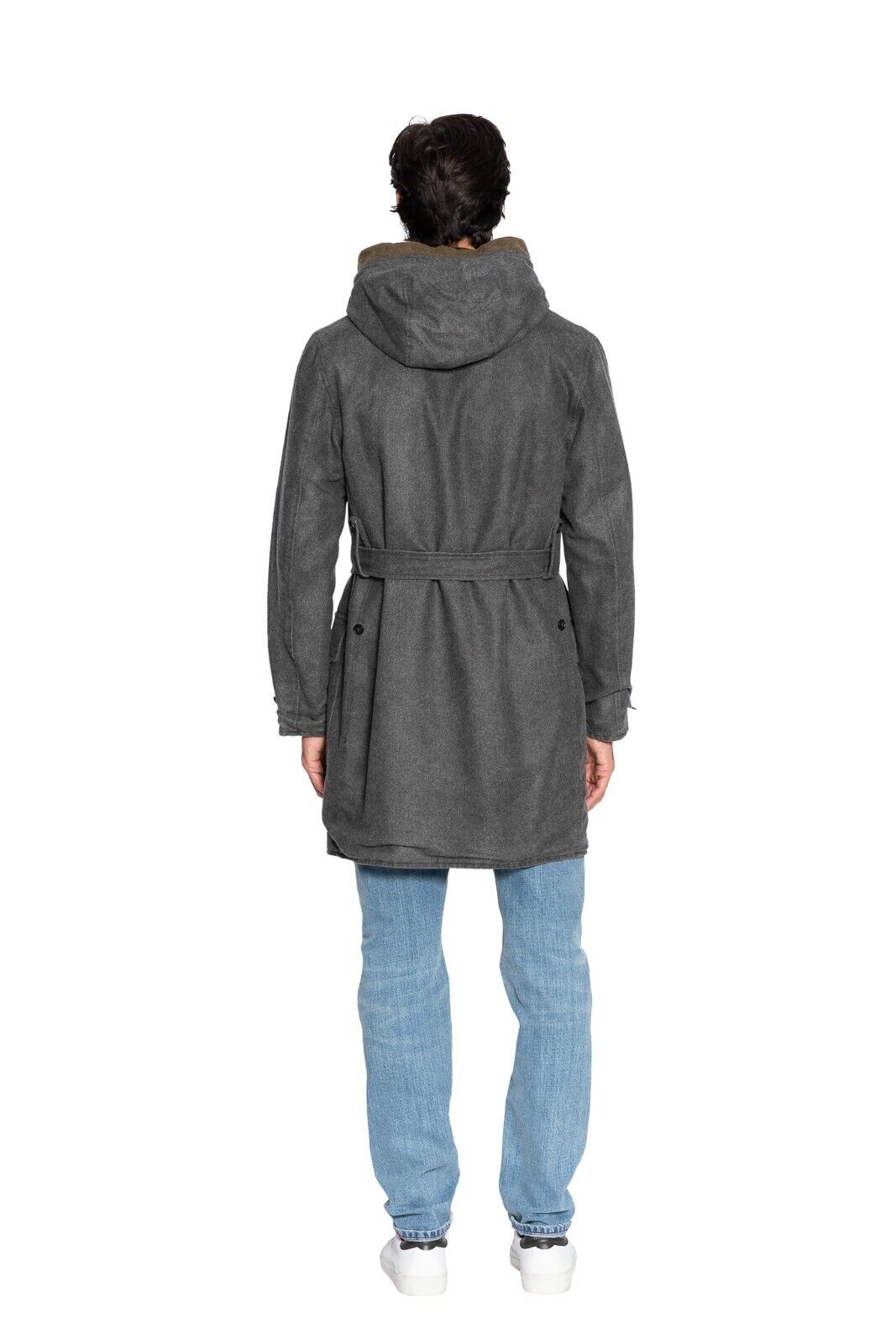850$ M.I.D.A TOKYO-FIRENZE Parka Coat Reversible Wool Blue / Gray 42 US / 52 EU