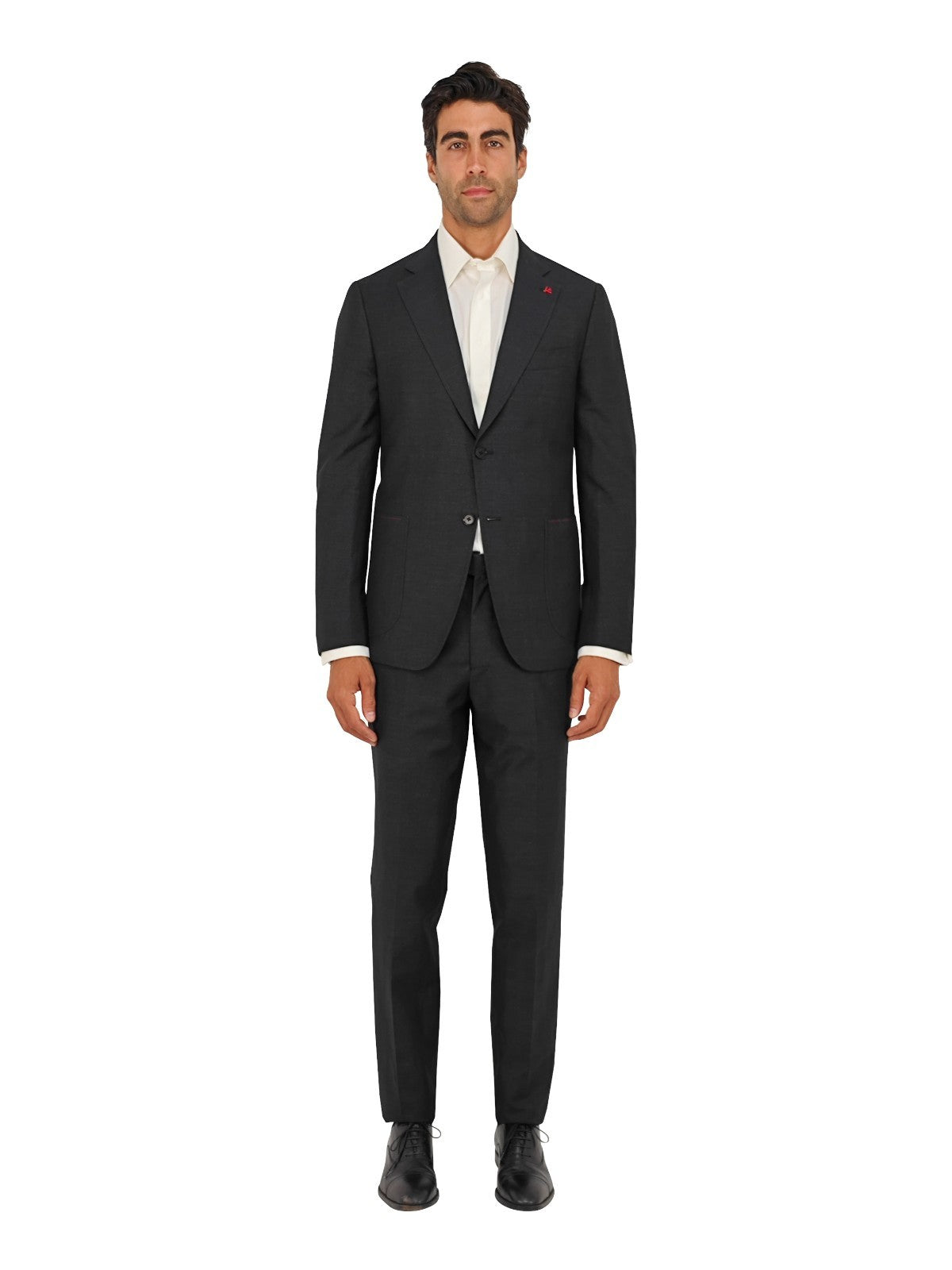 $6200 ISAIA NAPOLI Dark Gray Hand-Sewn Suit Wool Linen 40 US / 50 EU 7R