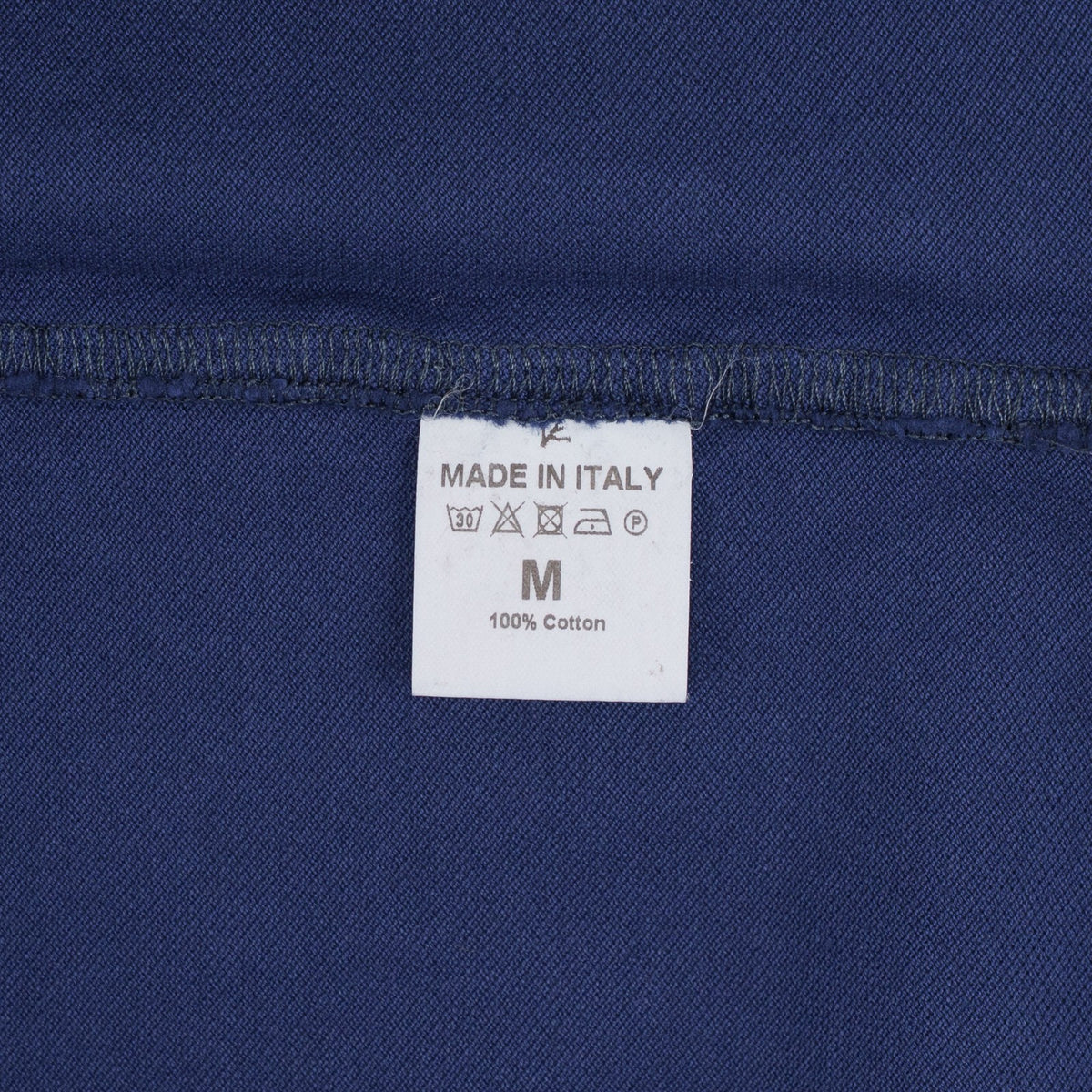 575$ ISAIA NAPOLI Blue Short Sleeve Polo Hand-Sewn 100% Cotton Size M