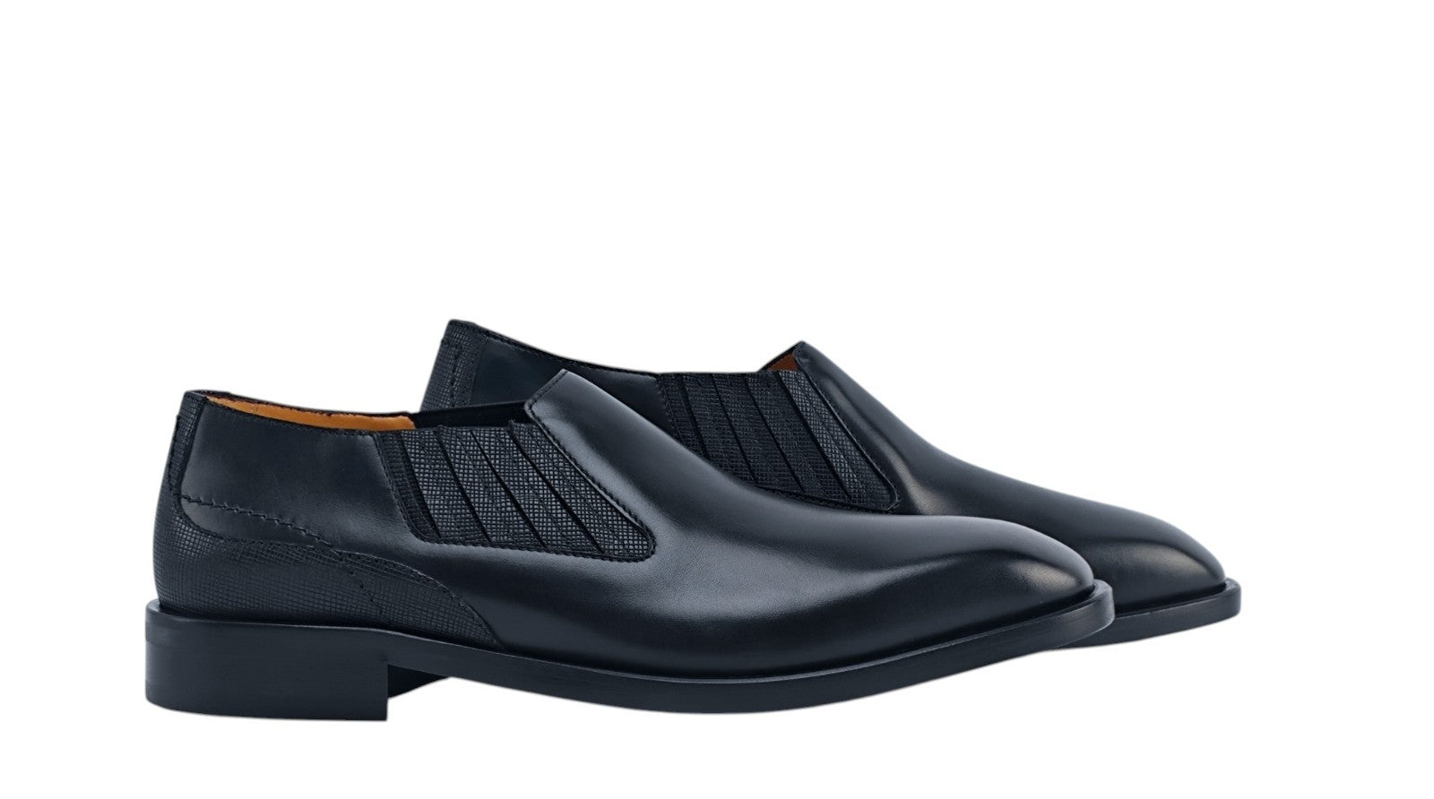1200$ TESTONI 1929 Slip On Shoes Saffiano + Calf Blue Navy 8 UK / 9 US / 42 IT