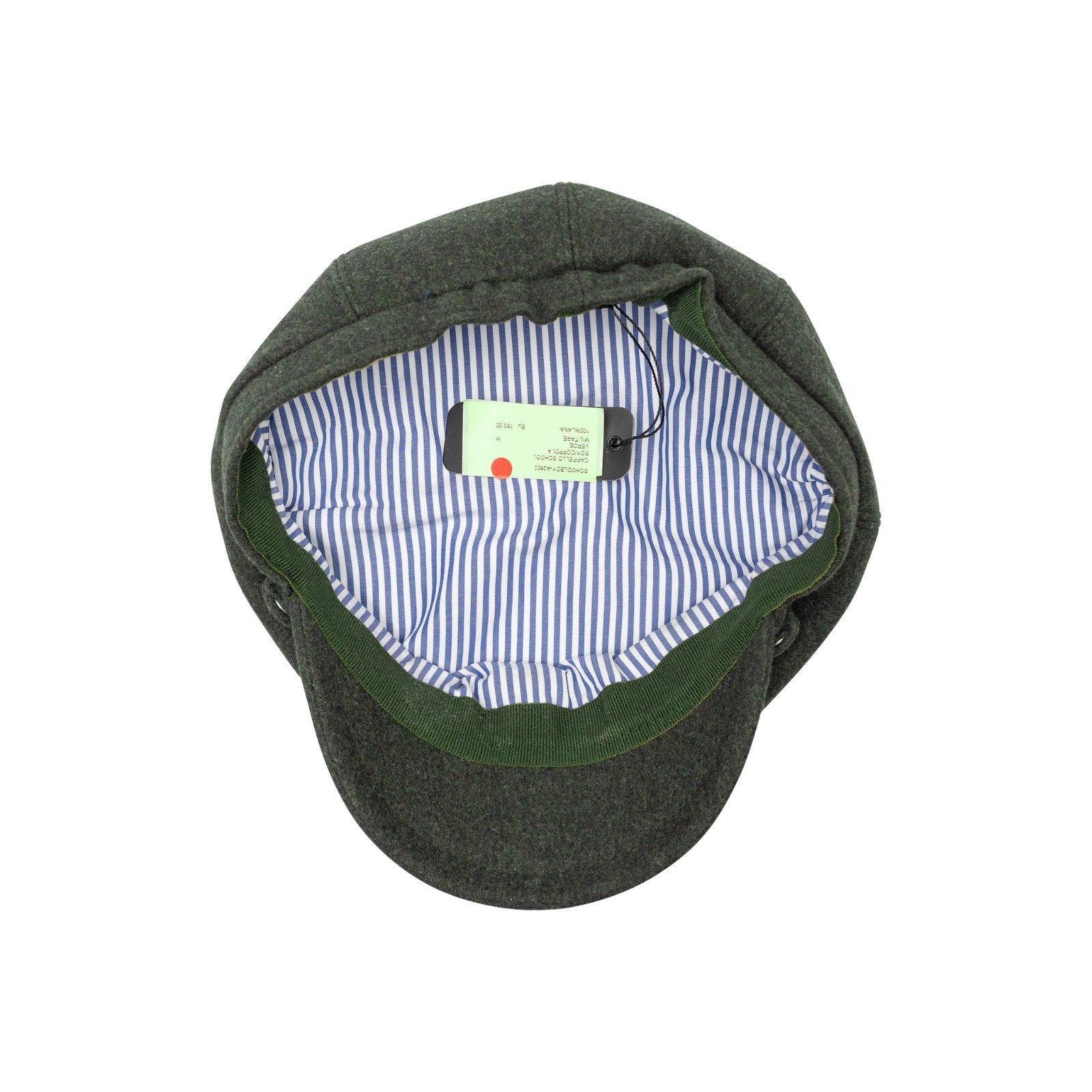 $240 RUBINACCI NAPOLI Military Green Hat Fisherman Cap Flat Cap Wool