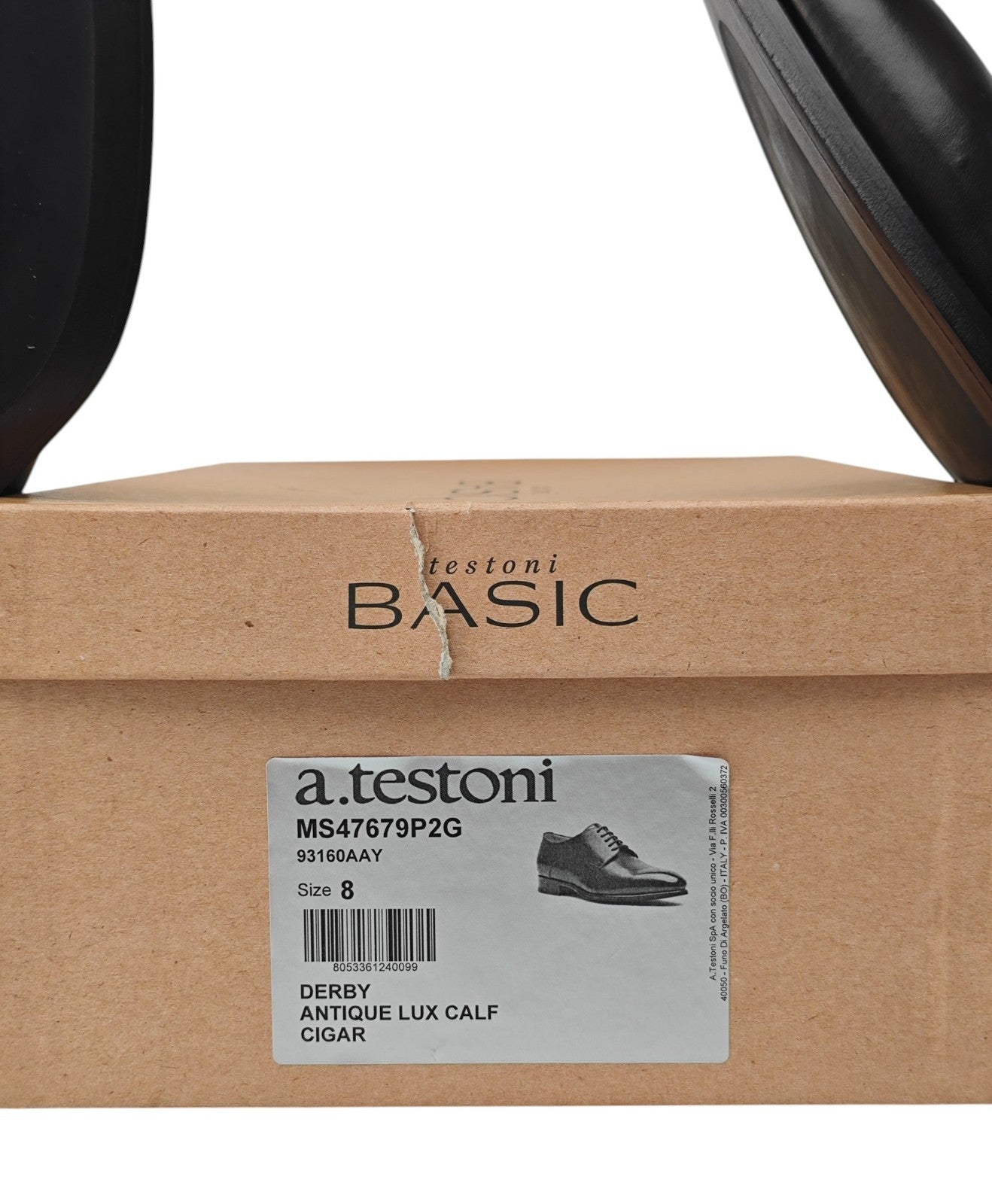 1350$ TESTONI Derby Shoes Antique Lux Calf Cigar 8 UK / 9 US / 42 IT