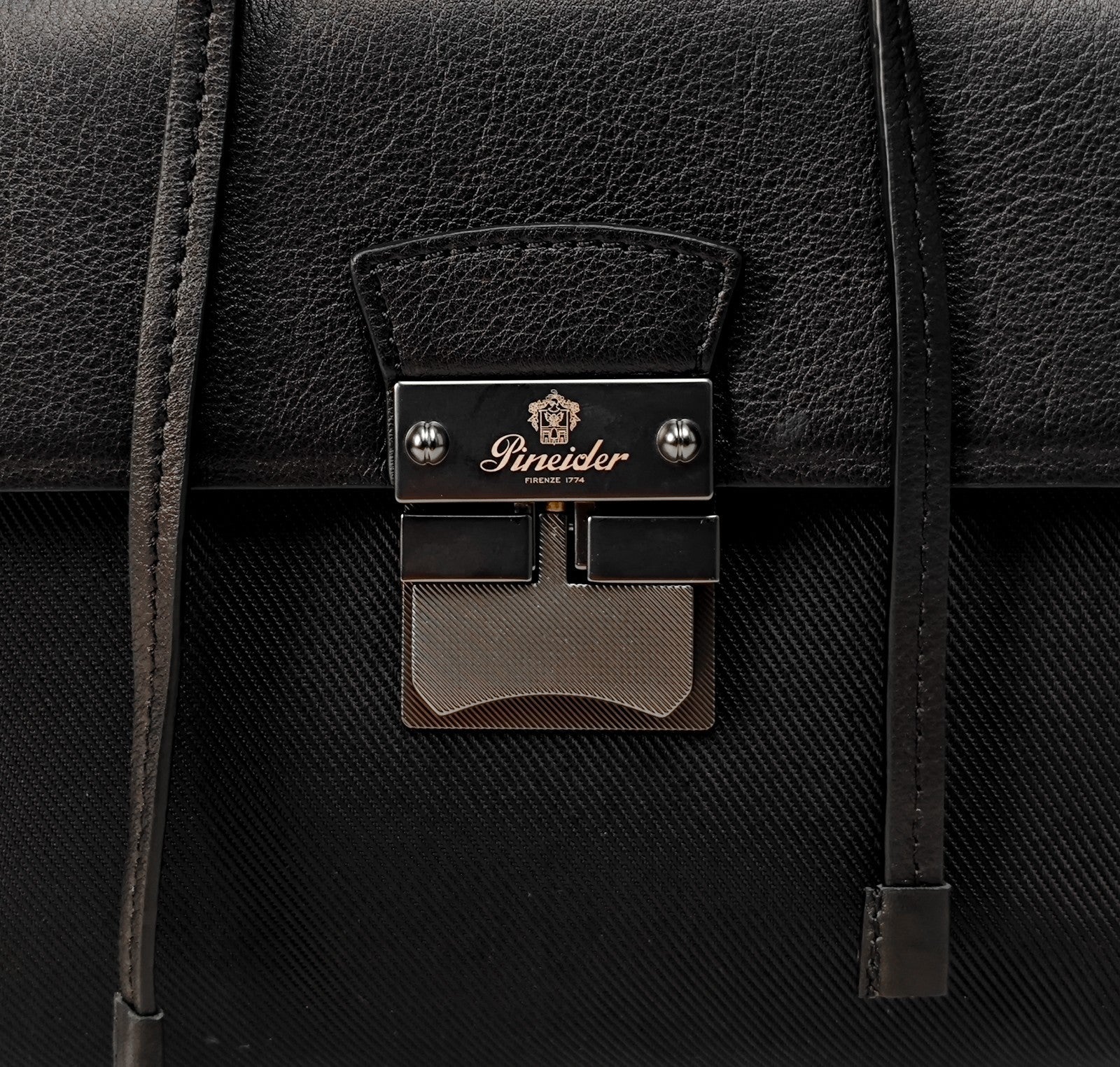 1950$ PINEIDER FIRENZE 1774 Leather Multiple Backpack Black