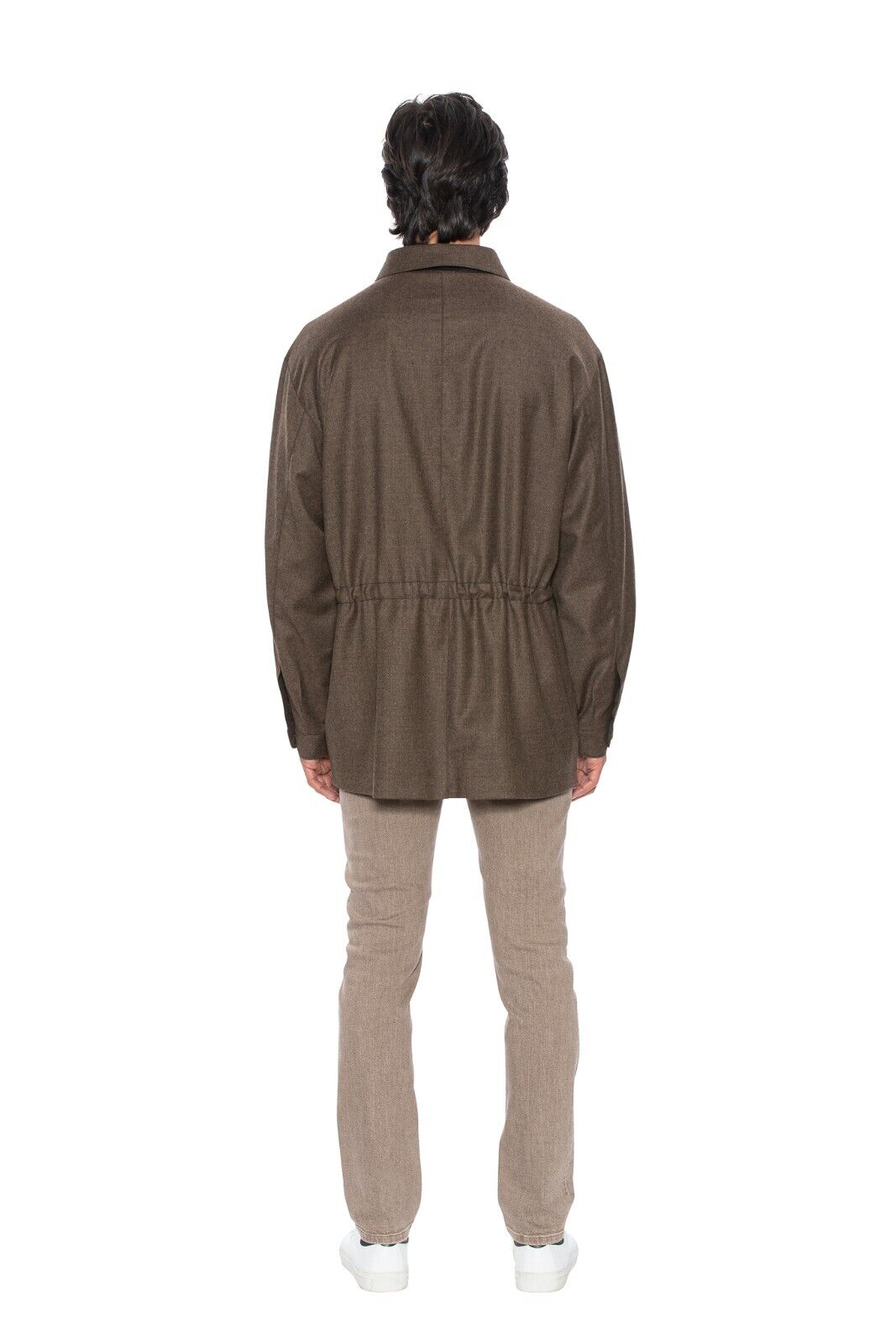 $4200 HETTABRETZ Field Jacket 100% Cashmere Fleece Leather Details 42 US / 52 EU
