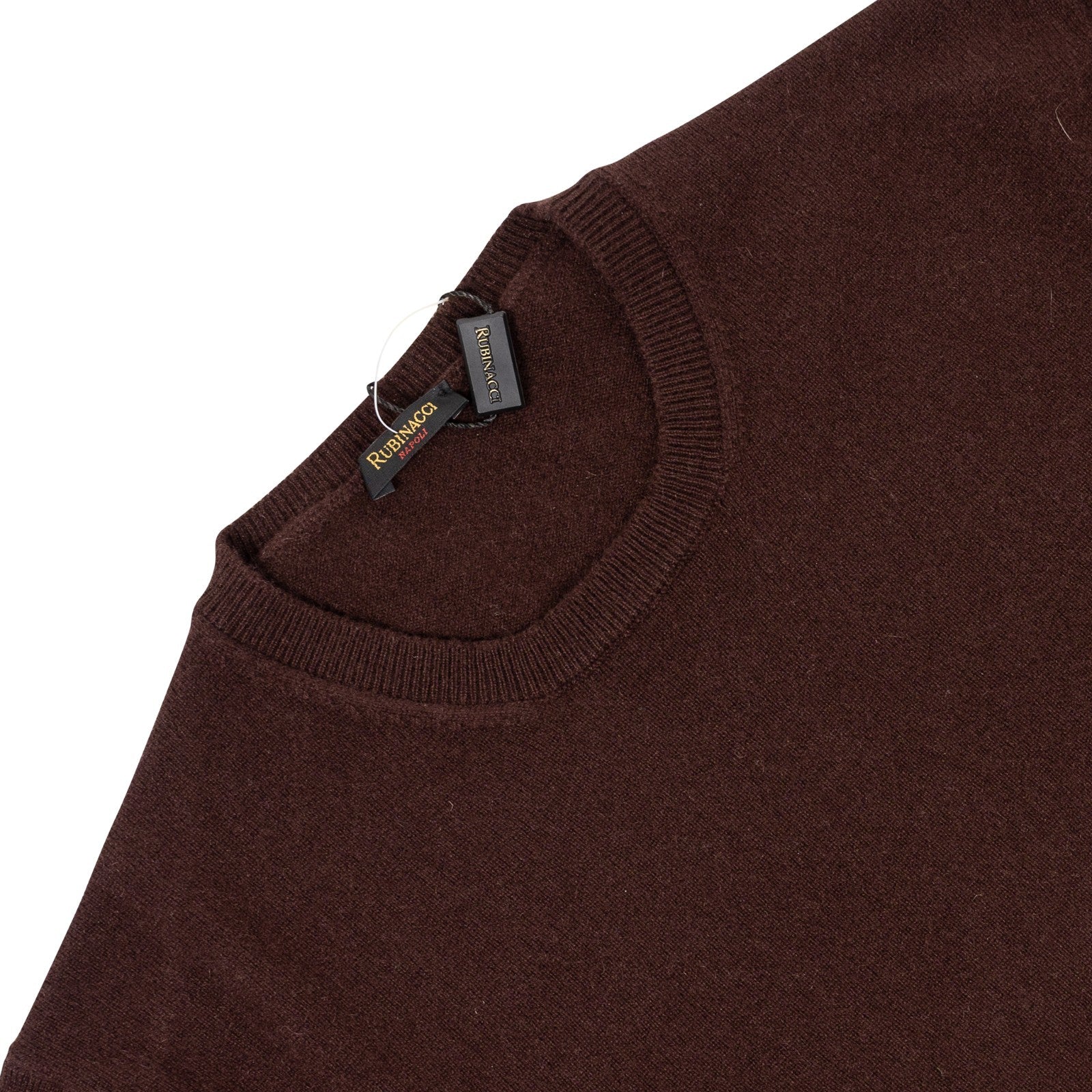 750$ RUBINACCI NAPOLI Burgundy Sweater Crewneck 100% Soft Cashmere 38 US / 48 EU