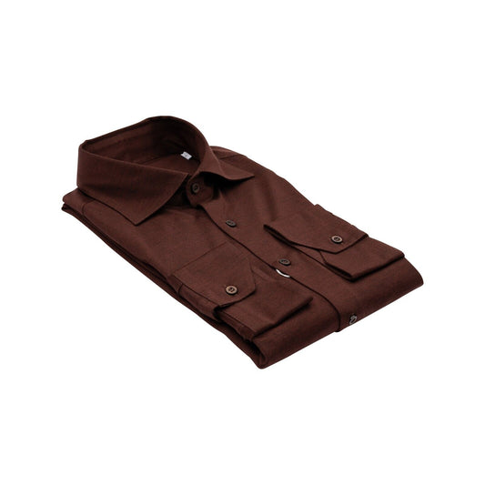 1400$ LUXURY MAROL BOLOGNA Shirt Burdundy 100% COMO SILK Jersey 16 - 41