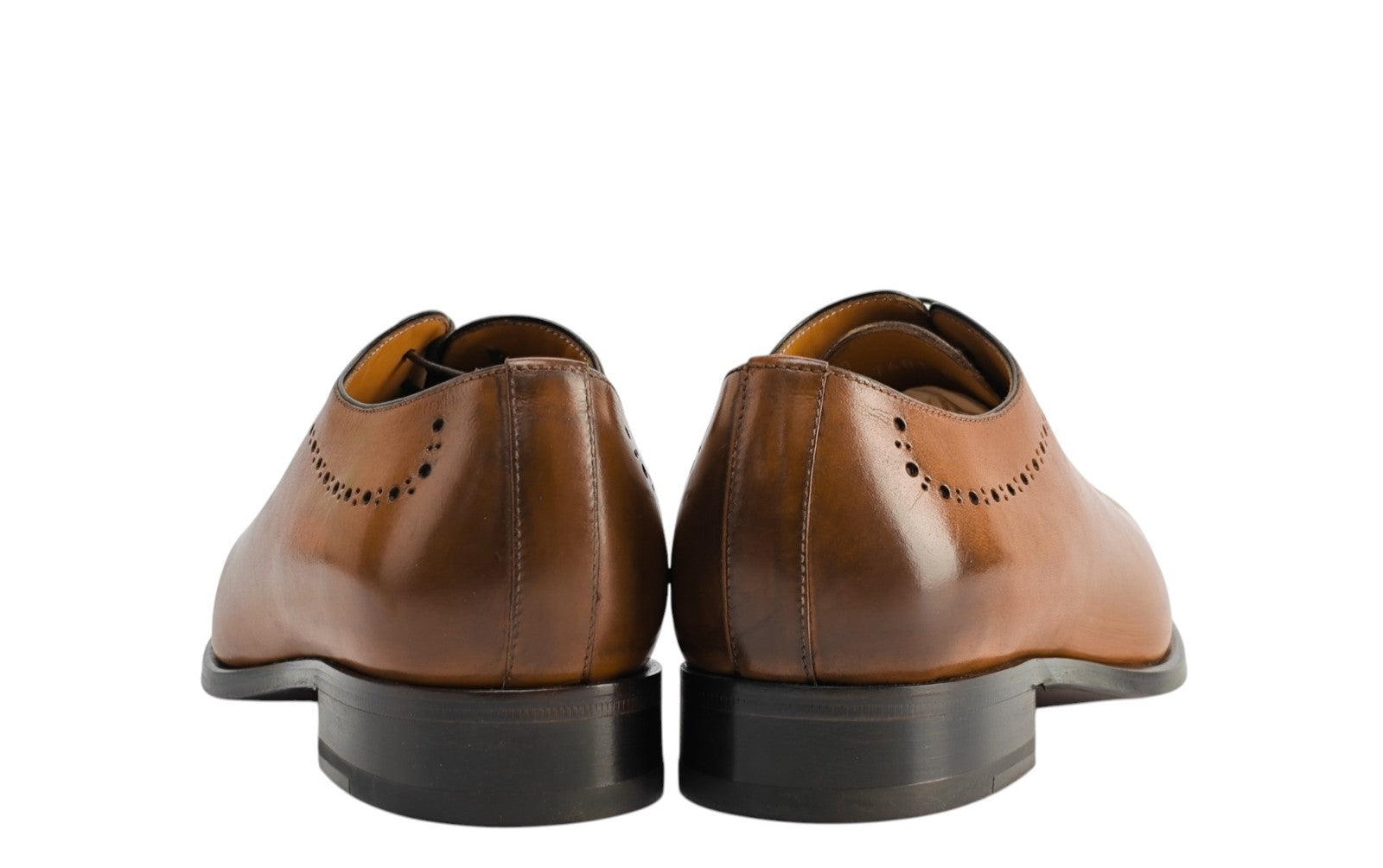 1350$ TESTONI 1929 Oxford Shoes Antique Lux Calf Whisky 8 UK 9 US 42 IT