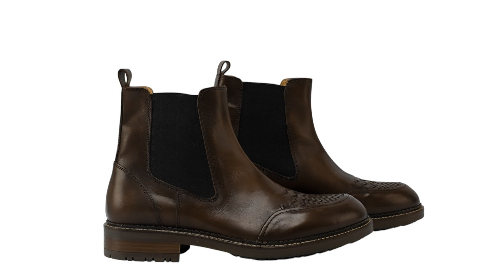 1500$ TESTONI Chelsea Boot Shoes Antique Calf Cigar 8 UK / 9 US / 42 IT