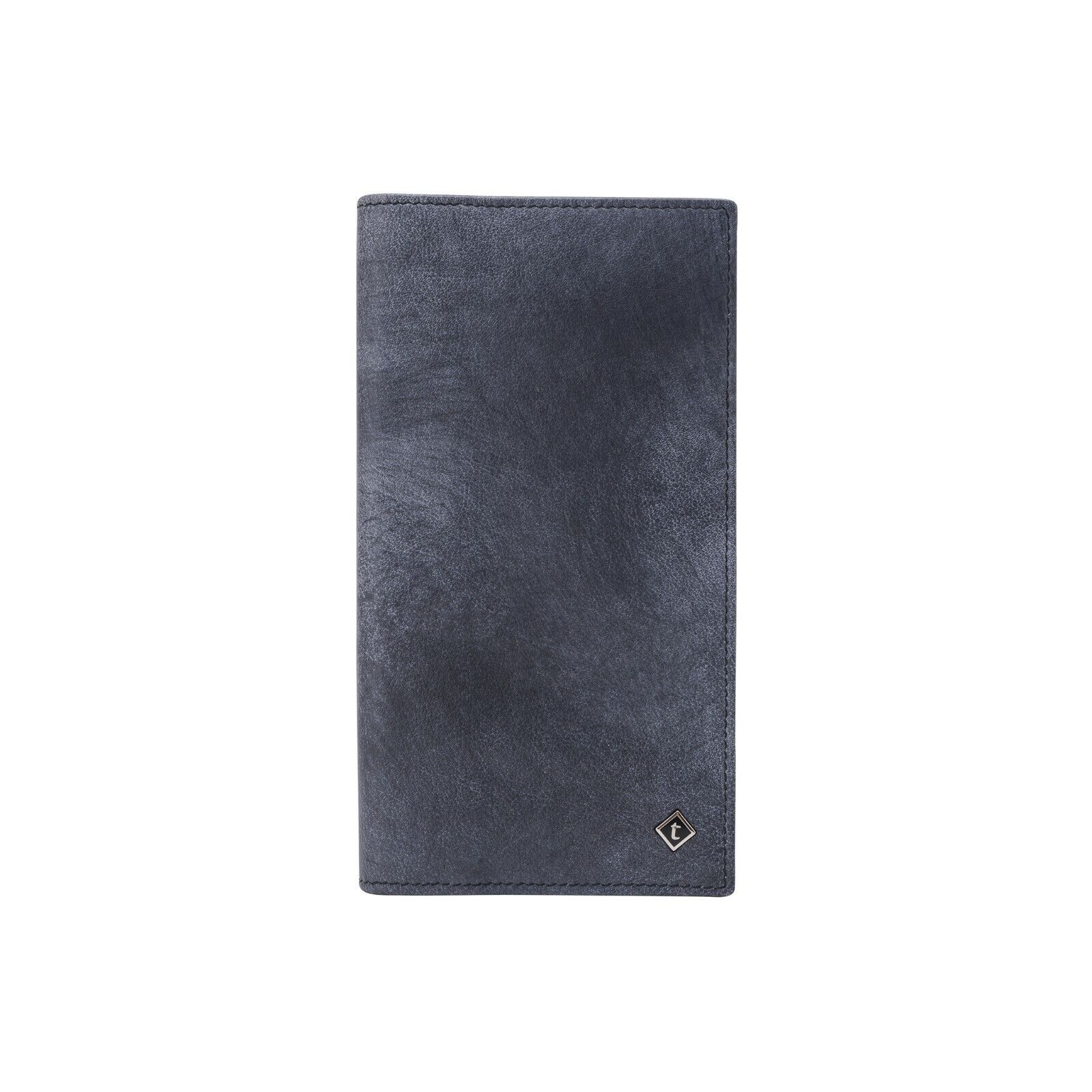 $380 Testoni Bologna Blue Document Holder Long Wallet TAMPONATO Calf