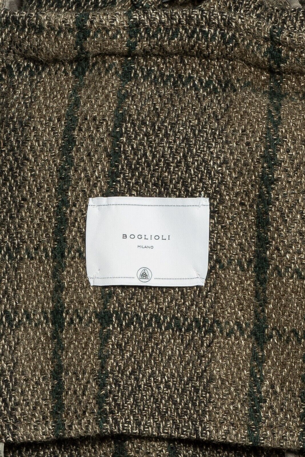 $1700 BOGLIOLI Checks Green Off Field Jacket Coat Wool Silk Linen 40 US / 50 EU
