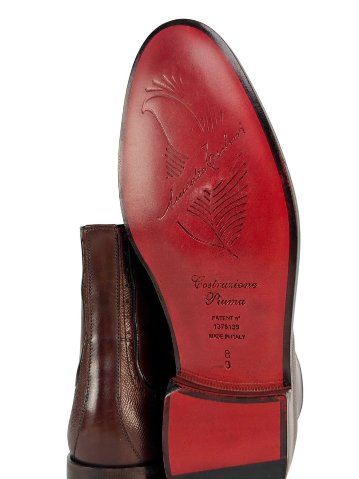 1650$ TESTONI "Piuma" Brown Ankle Boot Shoes Calf 8 UK / 9 US / 42 IT