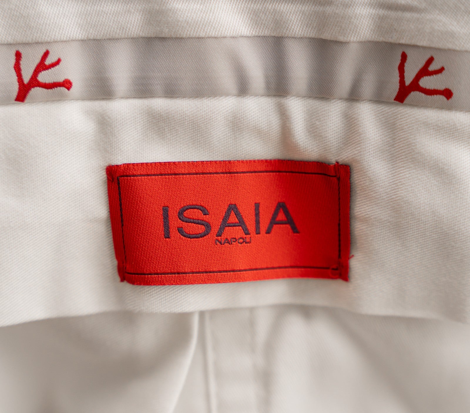 1450$ ISAIA Tapered Dress Pant Wool Cotton Gabardine Blue Navy 32 US / 48 EU R