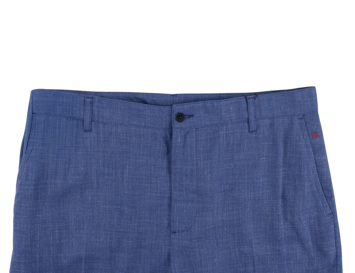 900$ ISAIA NAPOLI Light Blue Sartorial Pant Wool / Silk / Linen 36 US / 52 EU