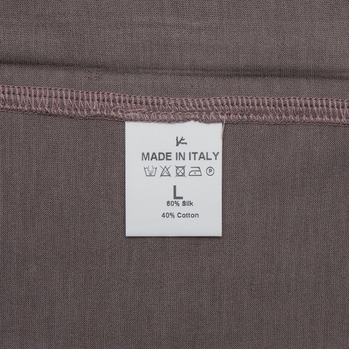 750$ ISAIA NAPOLI Plum Handmade T-shirt Jersey Cotton Silk Made in Italy