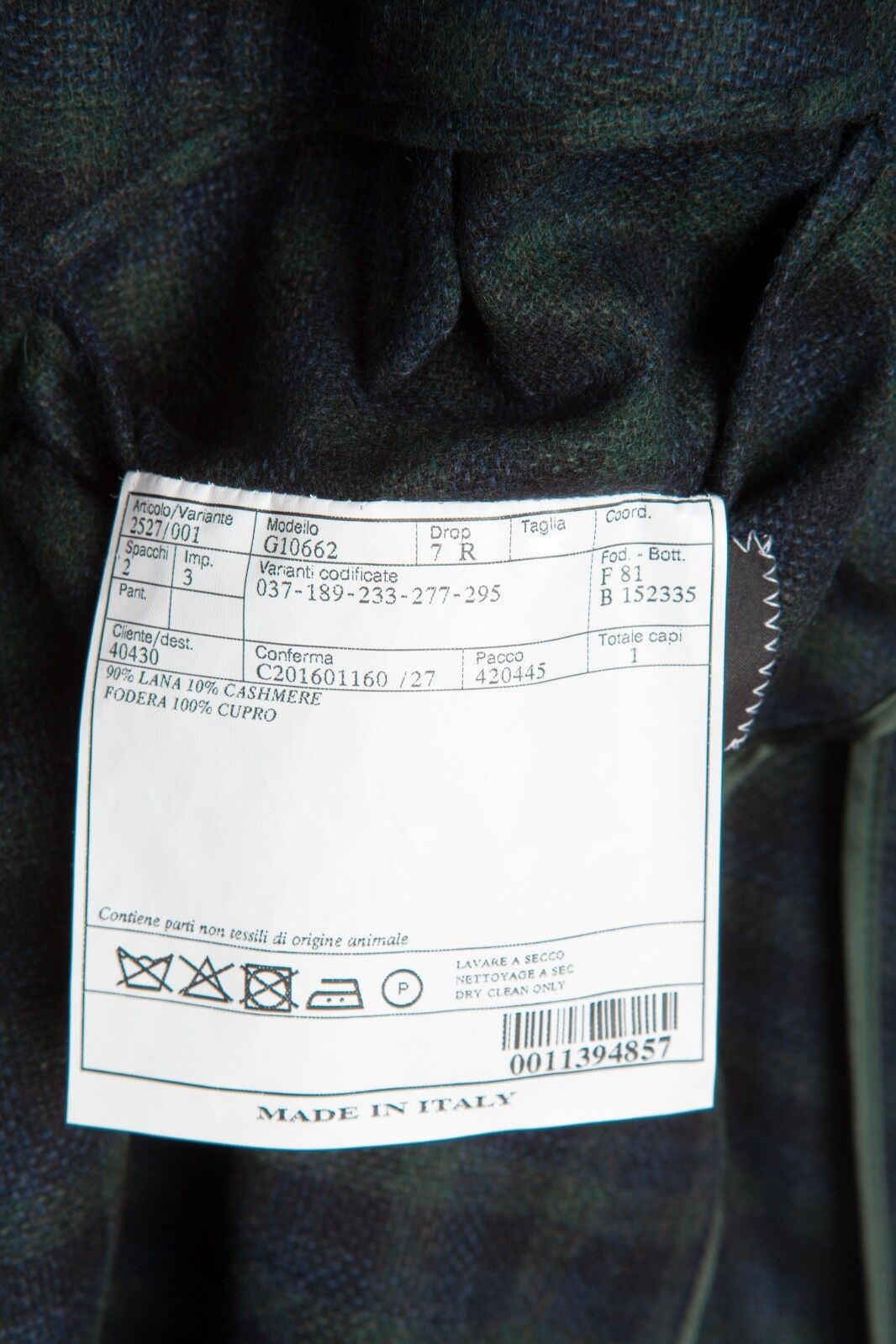 $2550 BELVEST Blue Green Wool Cashmere Jacket Double Breasted 42 US / 52 EU 7R