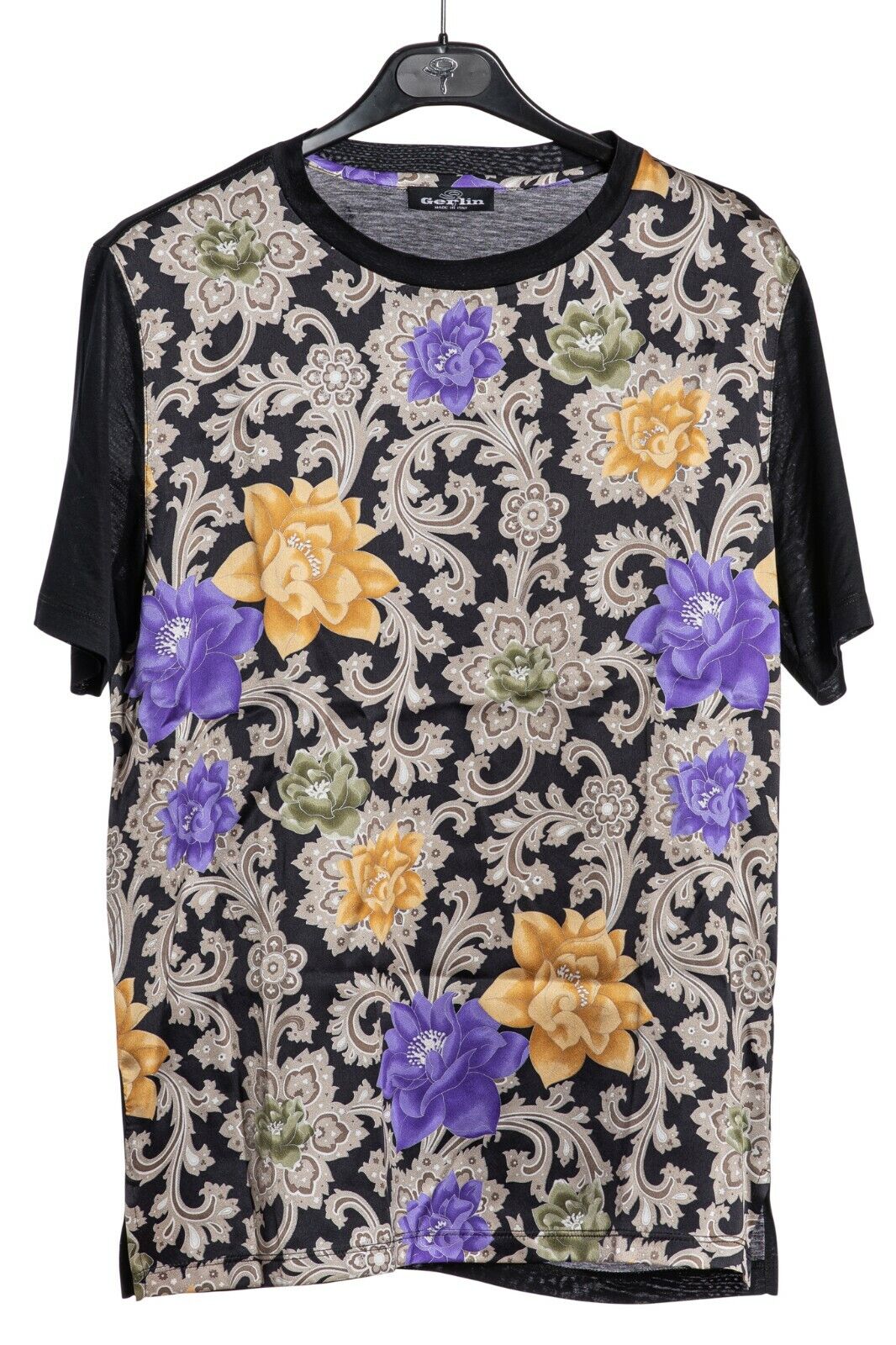 LUXURY 1100$ GERLIN T-Shirt Floral Silk / Cotton Lisle Size M BIJAN