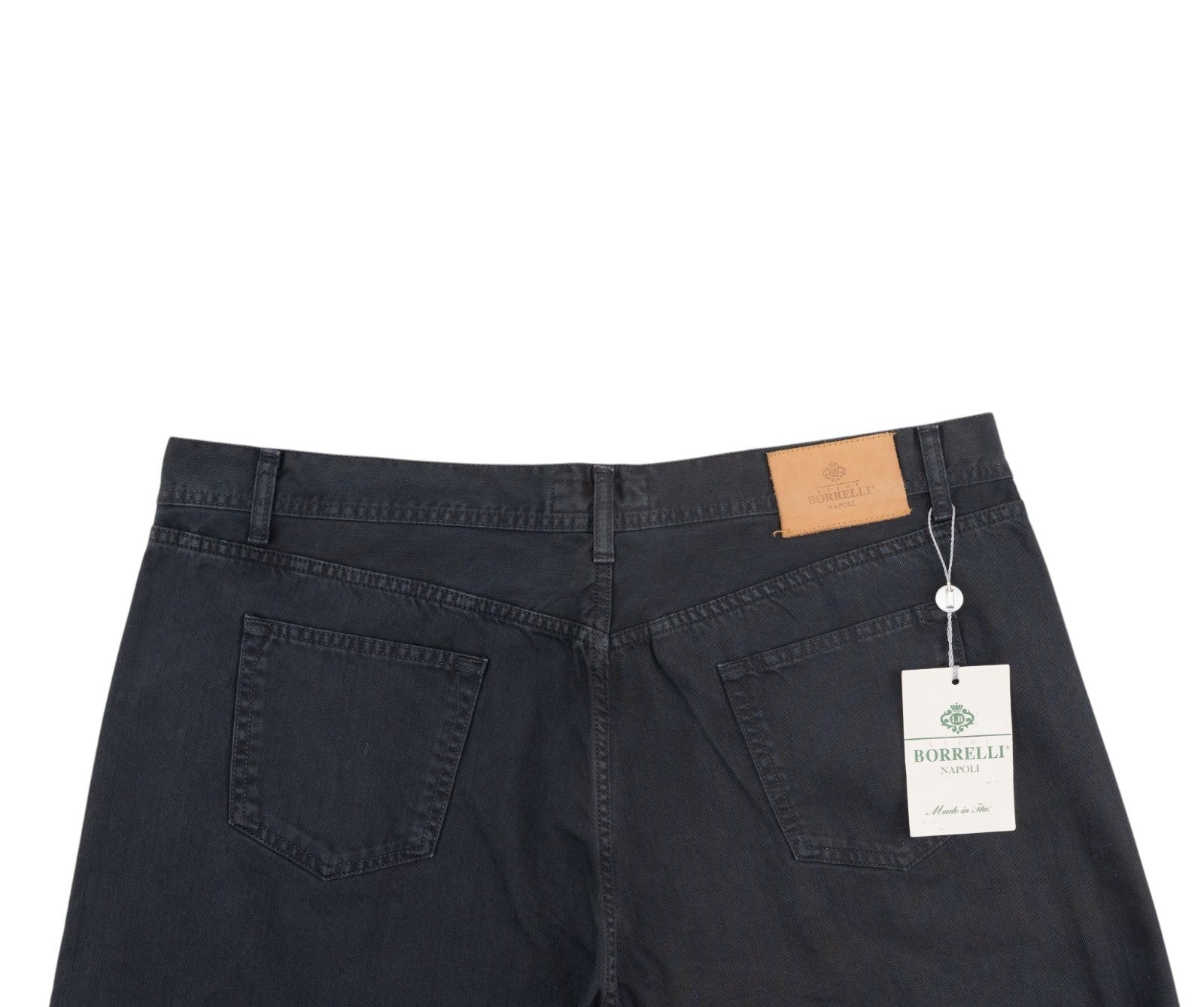415$ LUIGI BORRELLI NAPOLI Dark Blue Denim Jeans Pant Cotton 42 US / 58 EU