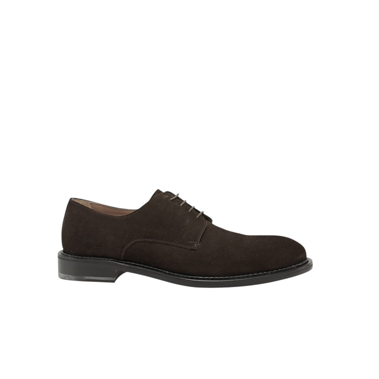 1350$ TESTONI "Venezia" Derby Shoes Suede Calf Brown 8 UK / 9 US / 42 IT