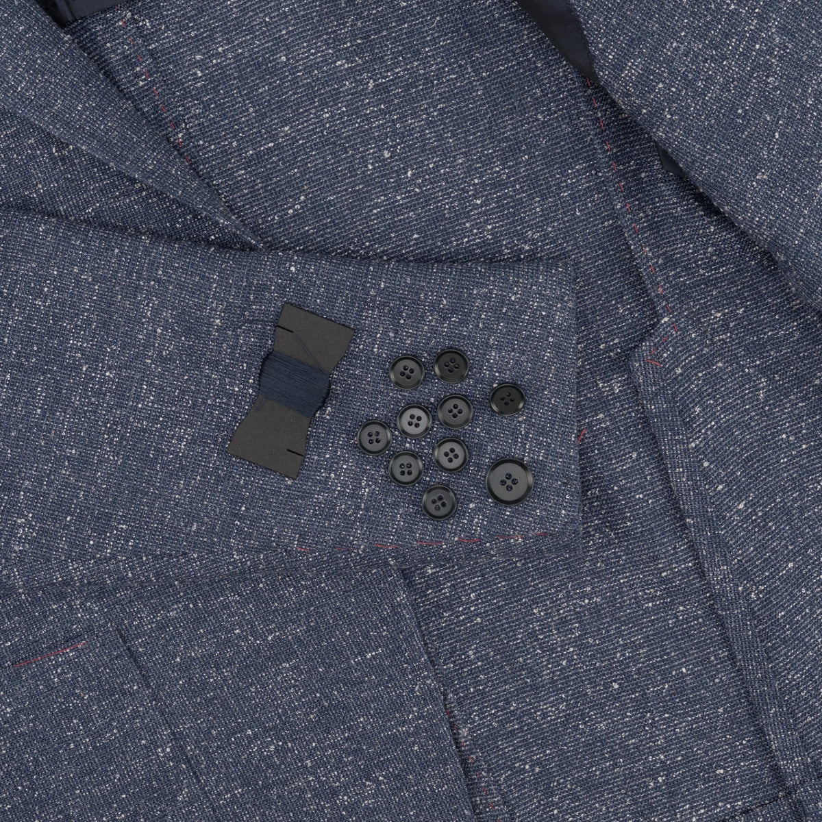 $6300 ISAIA NAPOLI "Capri" Blue Suit Bouclè Linen / Cotton 36 US / 46 EU 8R