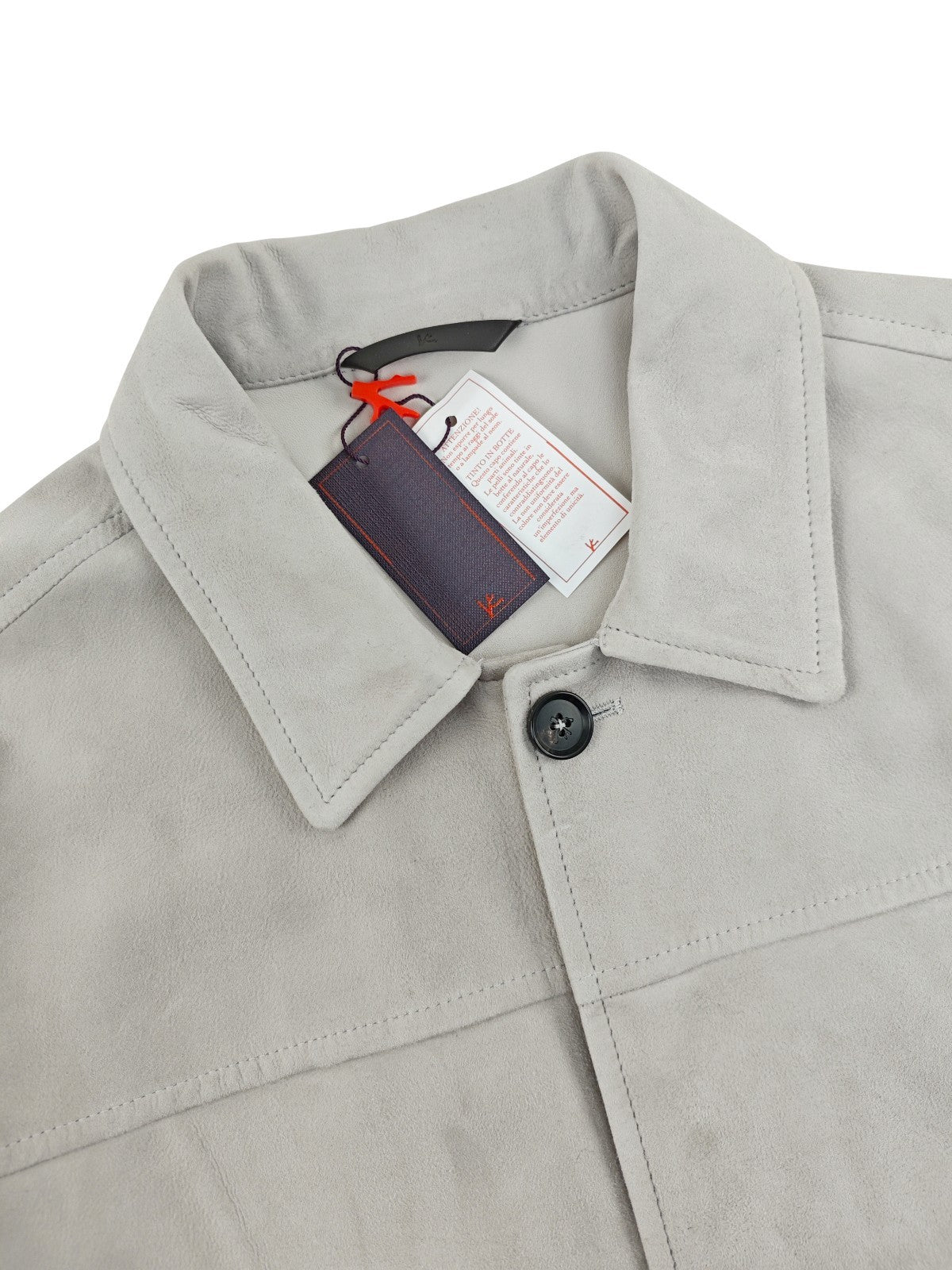 5200$ ISAIA NAPOLI "Portofino" Ice Jacket Lambskin Leather 42 US / 52 EU