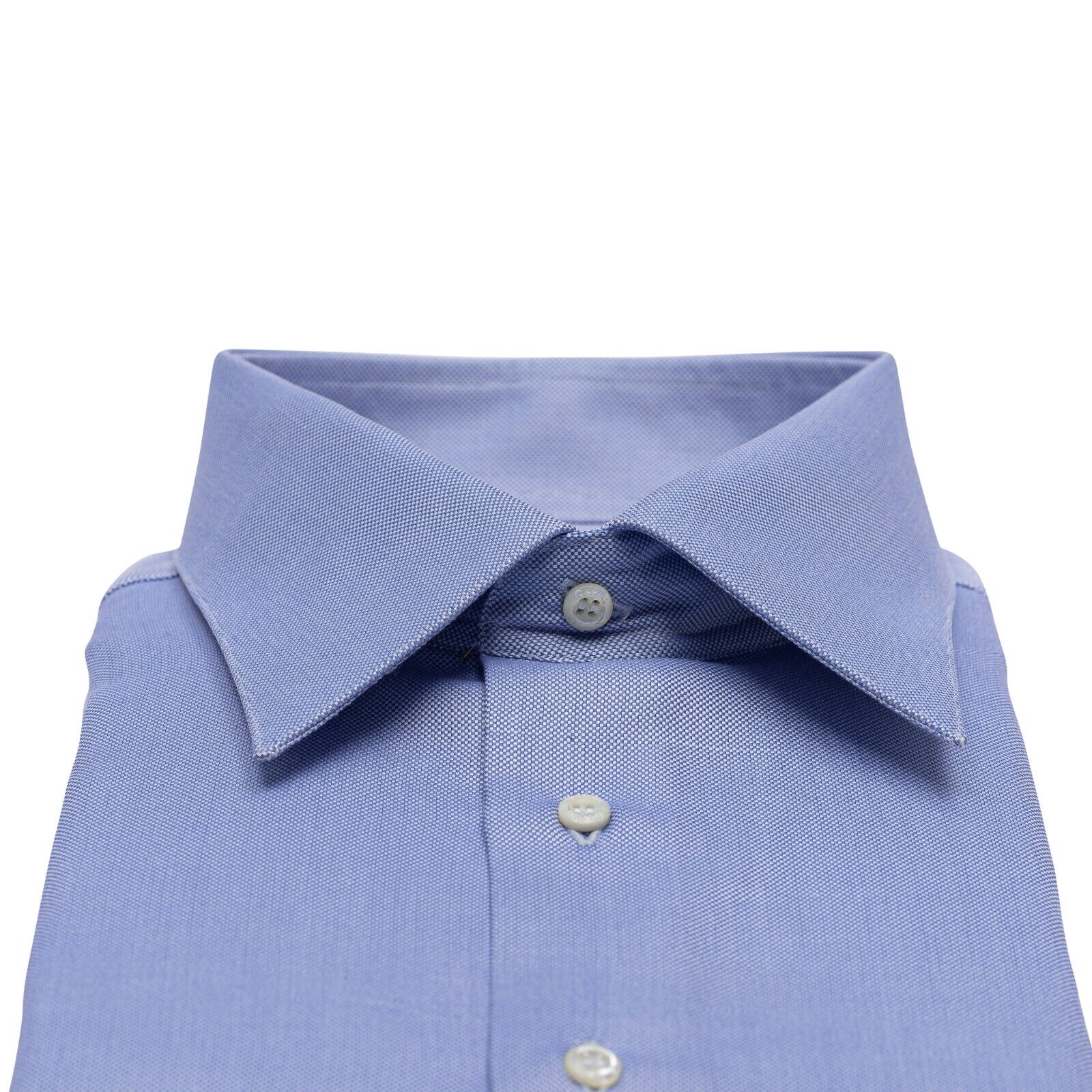 690$ LUXURY GERLIN Shirt Blue ALUMO Heavy Cotton 17.75 - 45 1P ZILLI