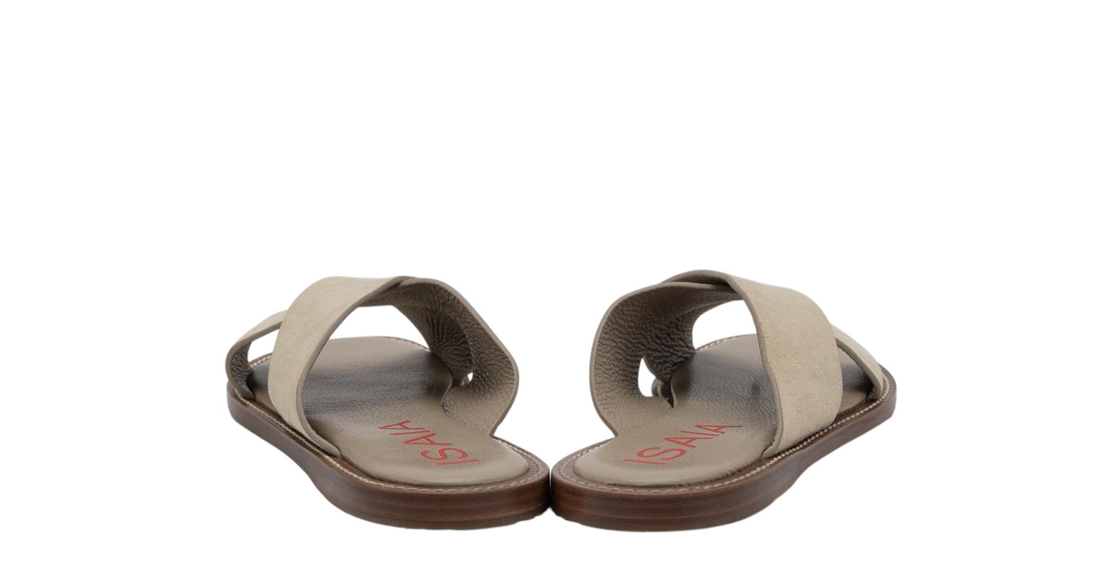 700$ ISAIA NAPOLI Sandal Shoes Suede Leather Beige 9 UK - 10 US - 43 IT