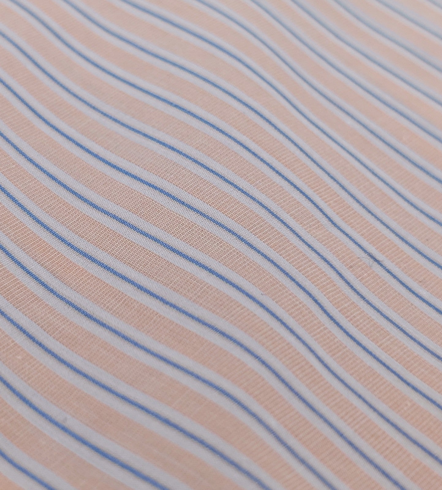 730$ ISAIA NAPOLI "Mix" Dress Shirt Salmon Striped Fine Cotton 15 - 38