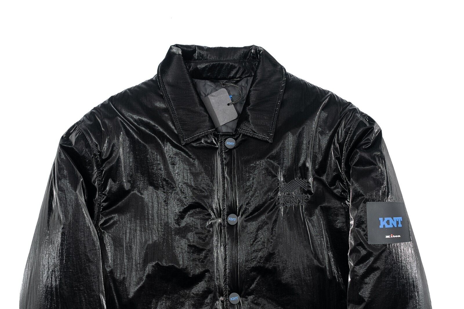 $1800 KITON KNT Black "Shiny Effect" Padded Puffer Jacket Coat - PA