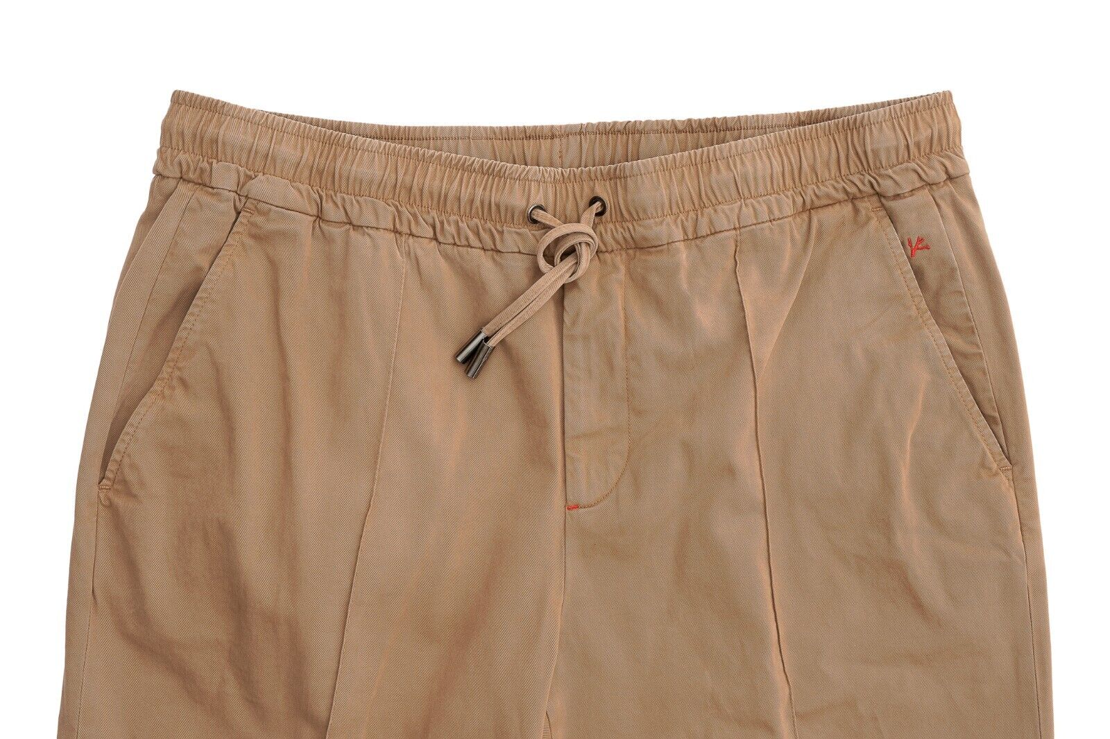950$ ISAIA NAPOLI Tan Drawstring Trousers Pant Cotton Blend 28 US / 44 EU