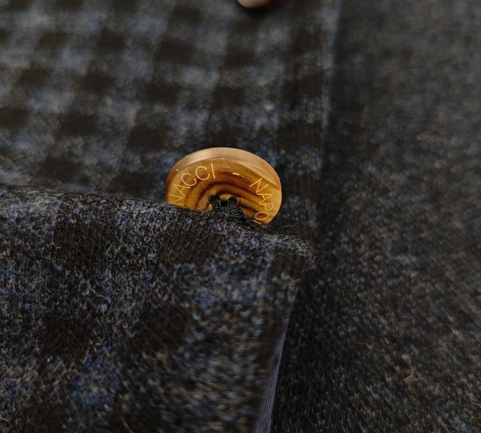 $1940 RUBINACCI NAPOLI Blue Checks Jacket Blazer Wool / Cashmere 40 US / 50 EU