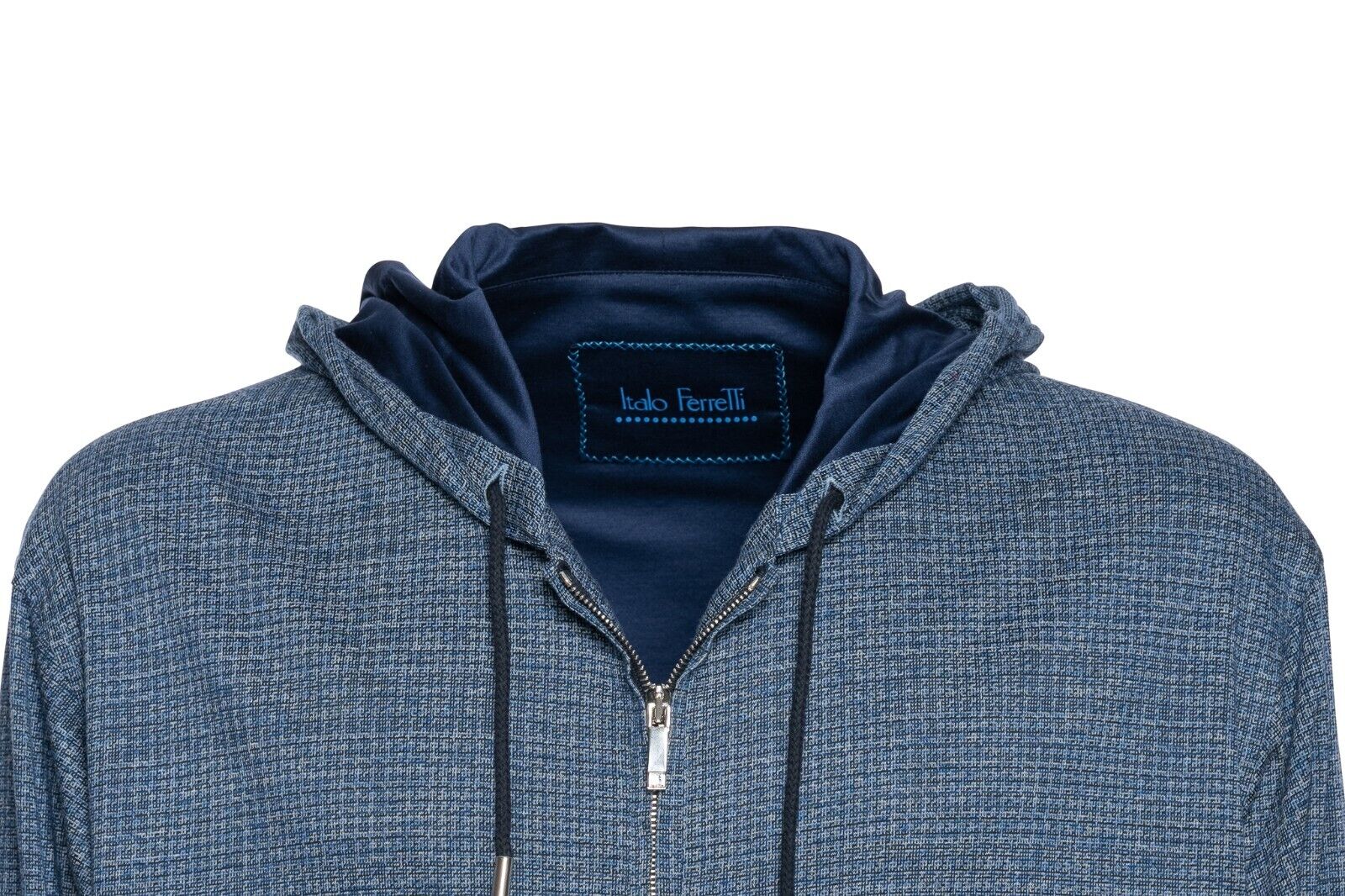 2000$ ITALO FERRETTI Tracksuit Jogging Suit Blue 100% Cotton Size L ZILLI